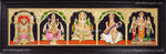 5 Panel Balaji Lakshmi Murugan Ganesha Saraswathi Tanjore Painting