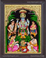 Sathya Narayana Swami Tanjore Painting