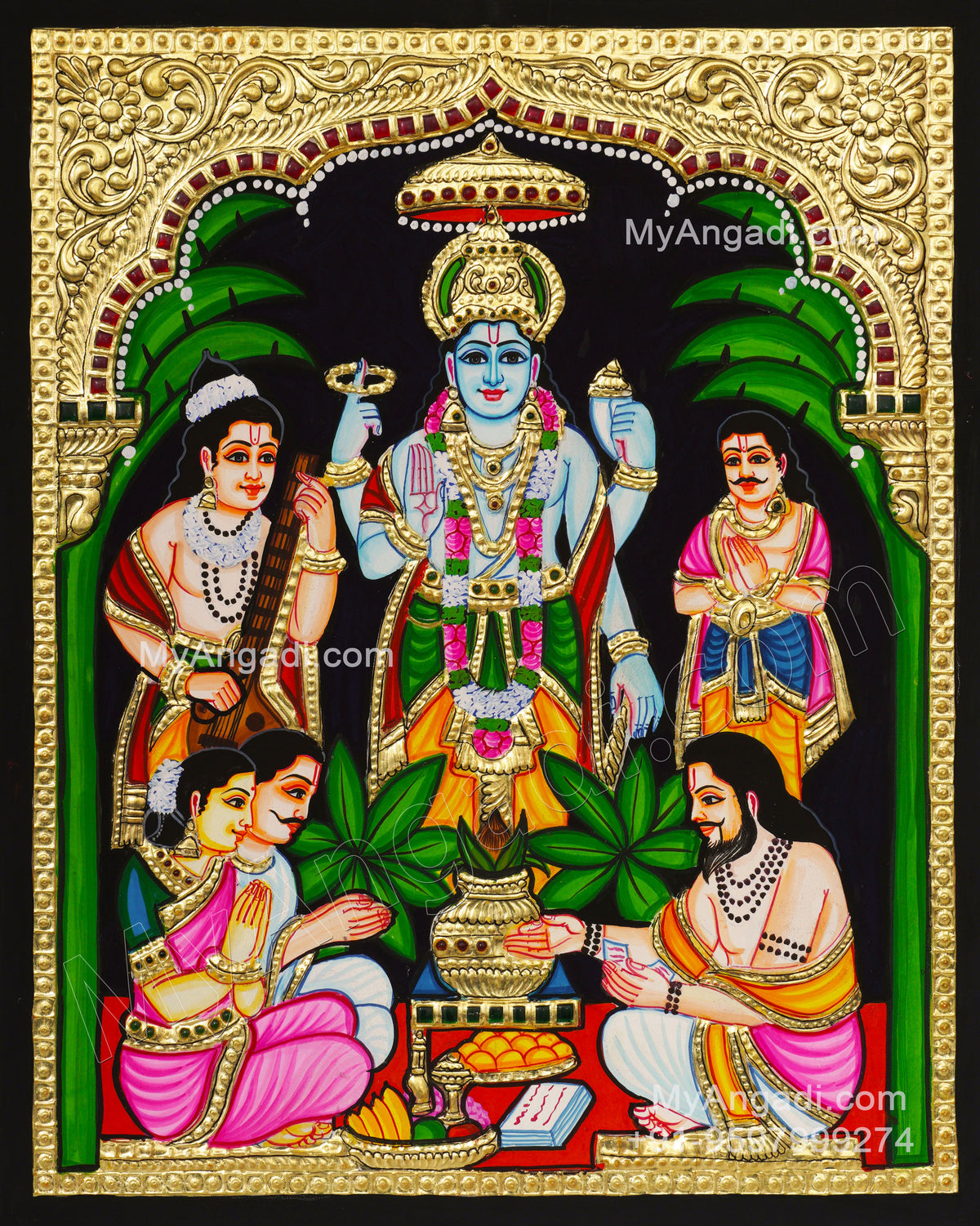 Sathya Narayana Swami Tanjore Painting