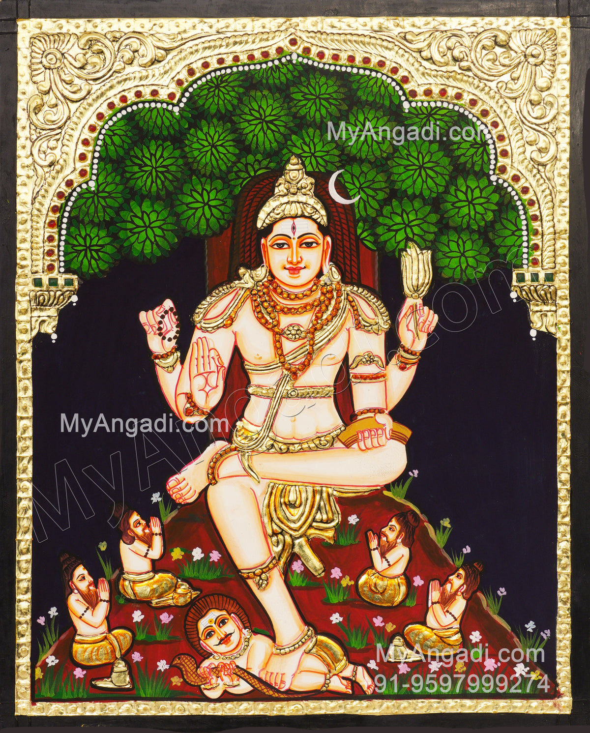 Thatchinamoorthy Tanjore Painting