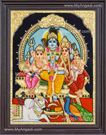 Shivan Family Tanjore Painting