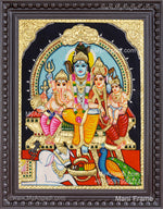 Shivan Family Tanjore Painting
