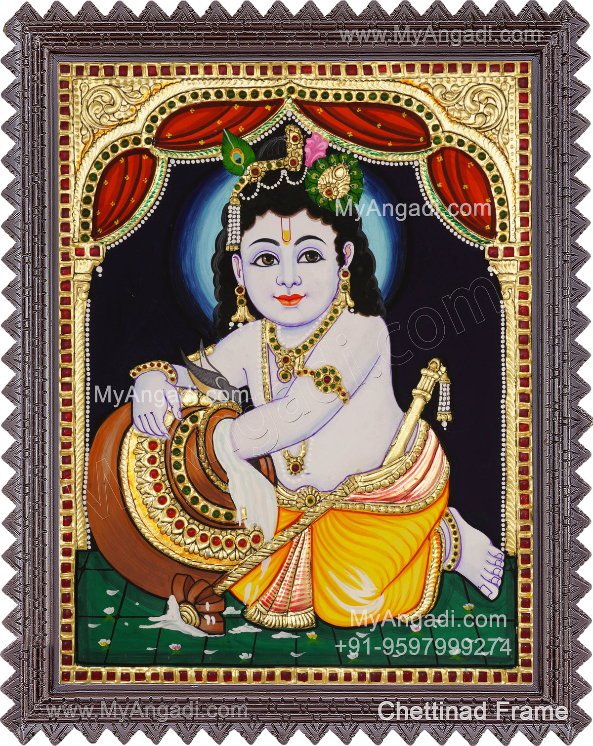 Butter Krishna Tanjore Paintings
