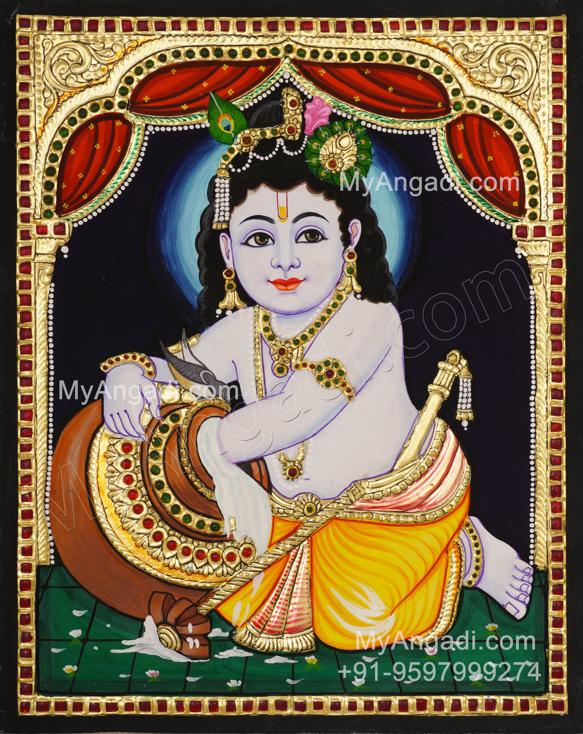 Butter Krishna Tanjore Paintings