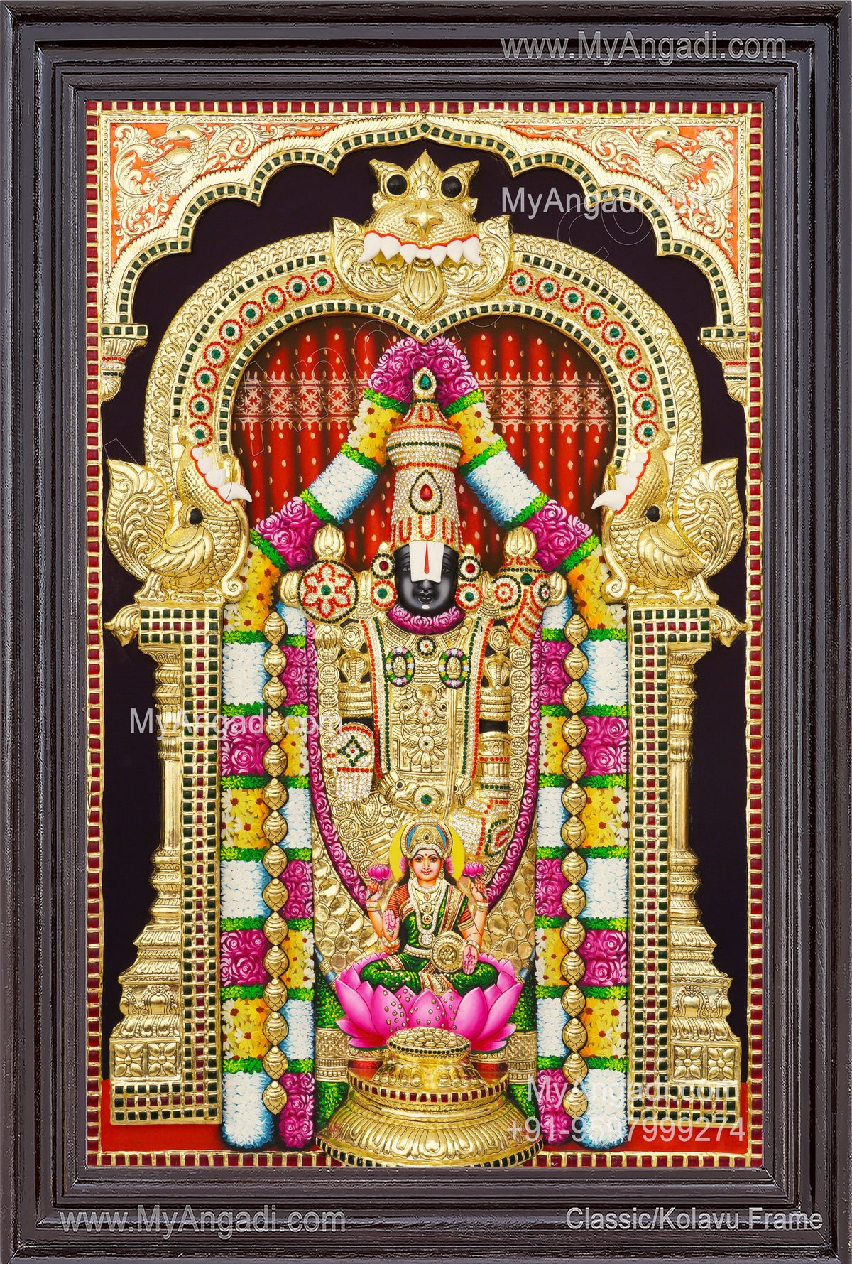 Balaji Lakshmi 3D Tanjore Painting