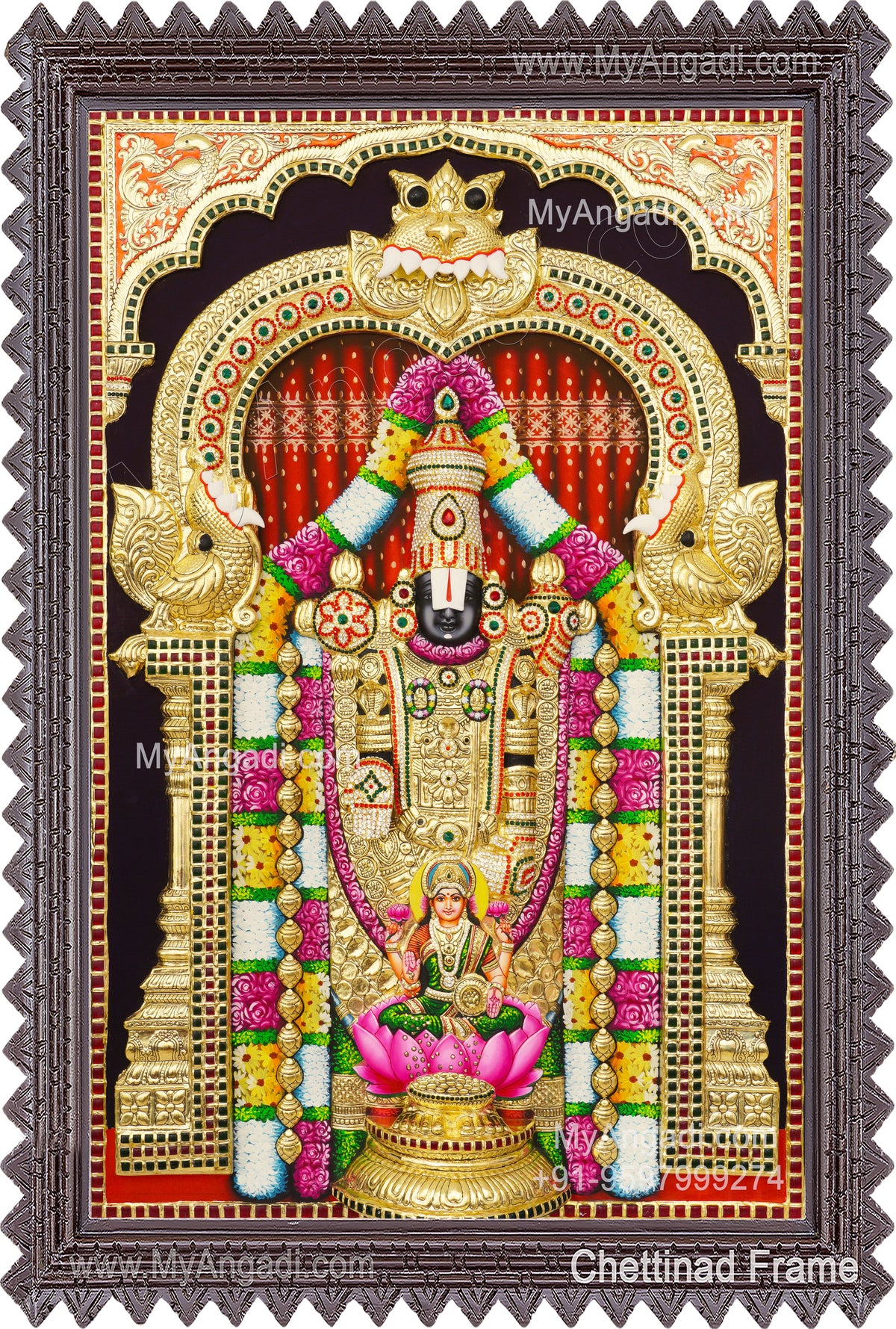 Balaji Lakshmi 3D Tanjore Painting