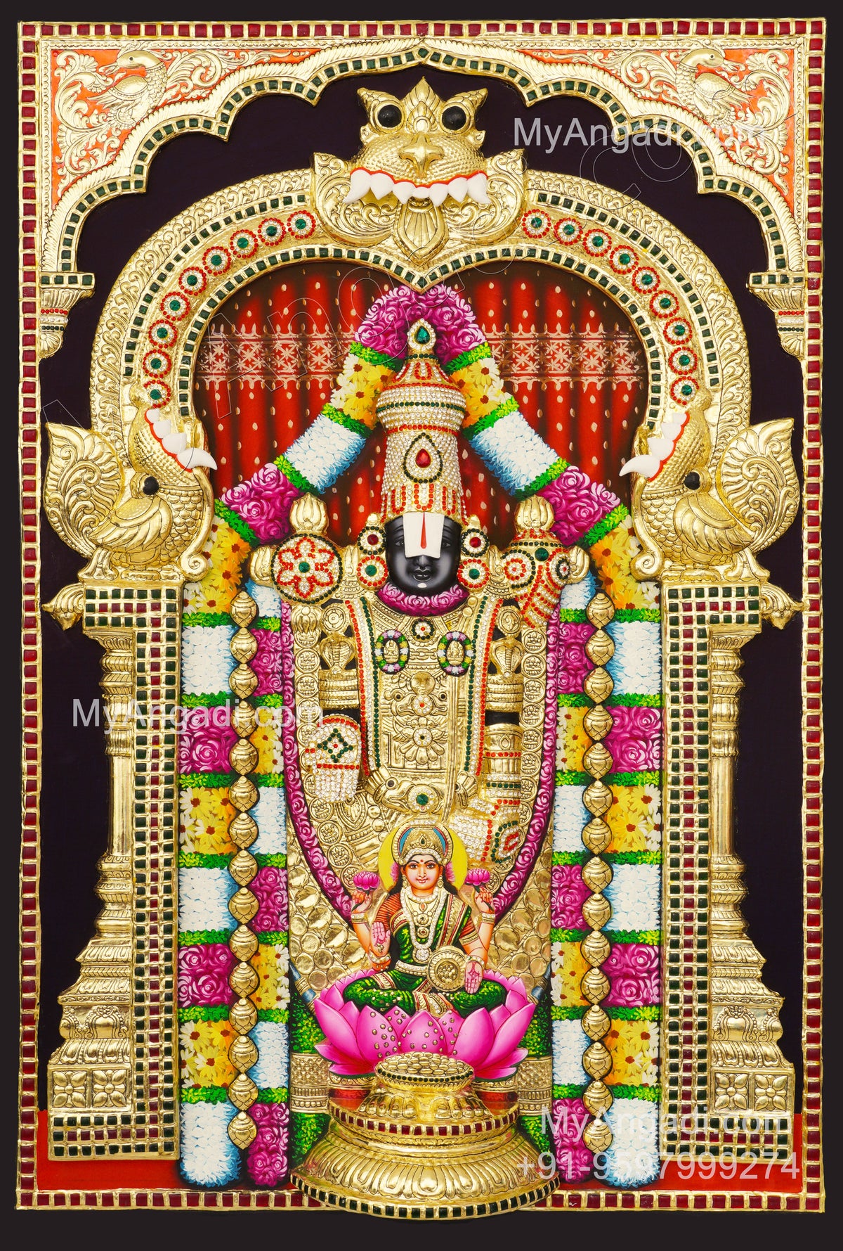 Balaji Lakshmi 3D Tanjore Painting