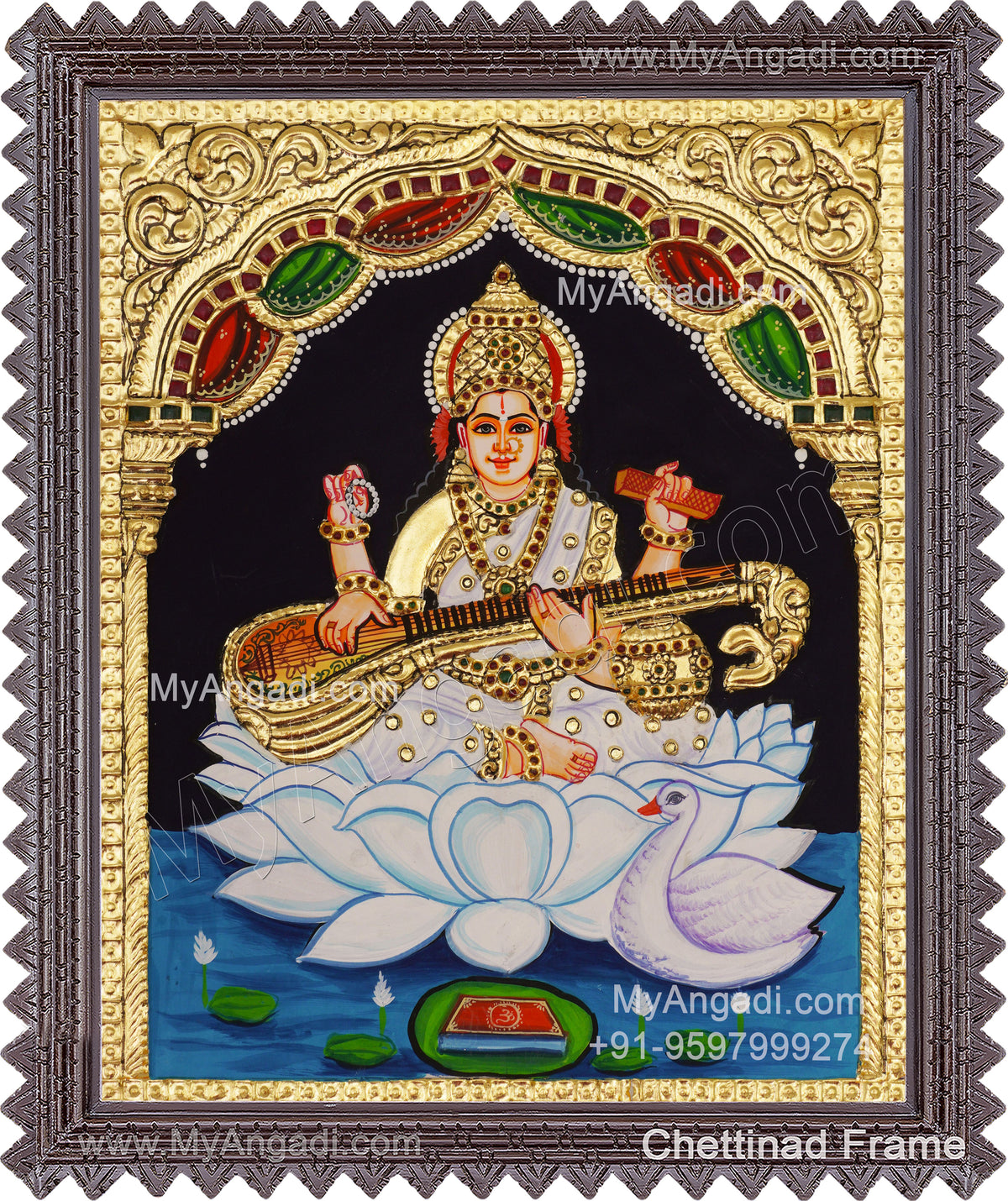 Saraswati Tanjore Painting