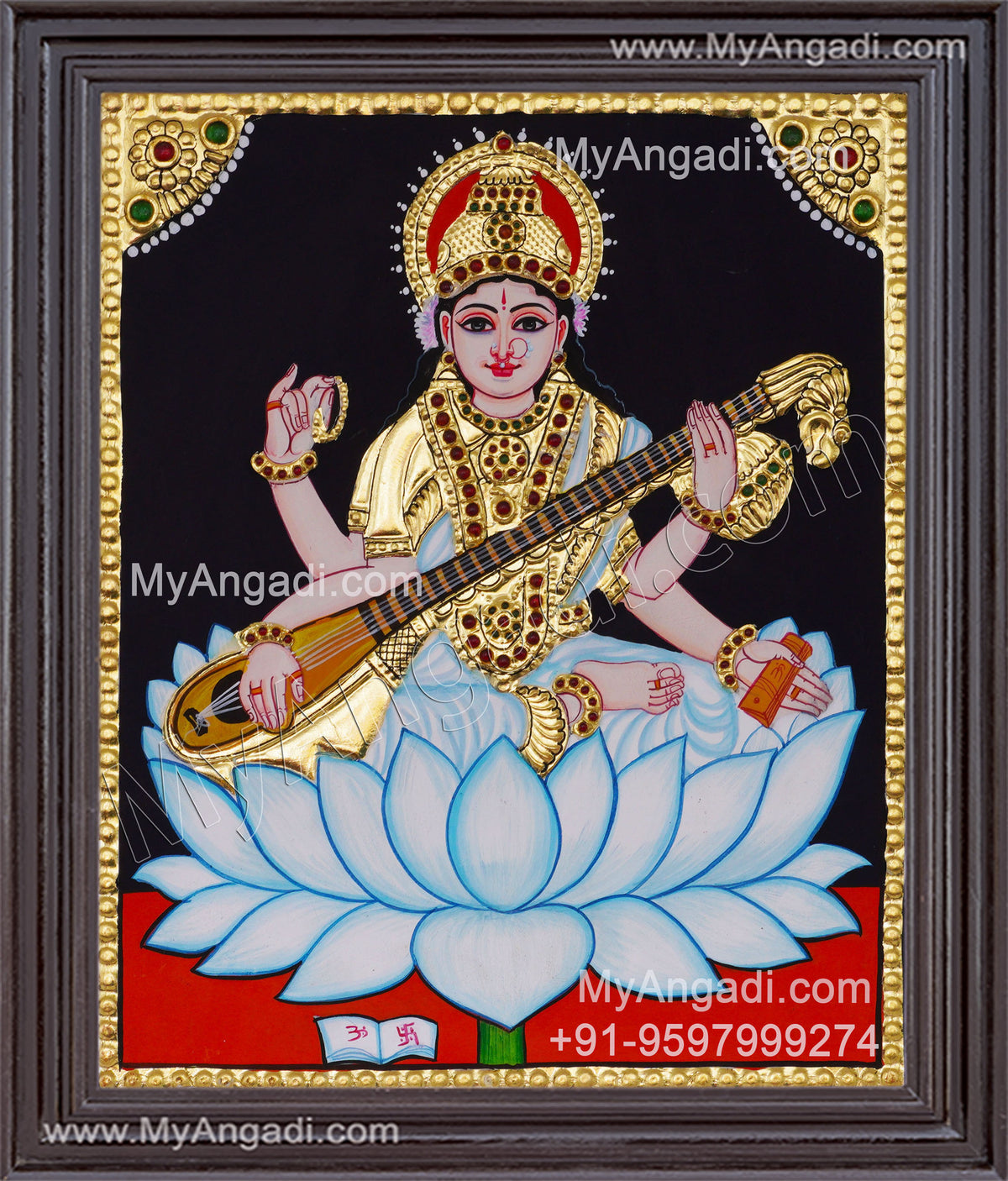 Saraswathi Tanjore Painting