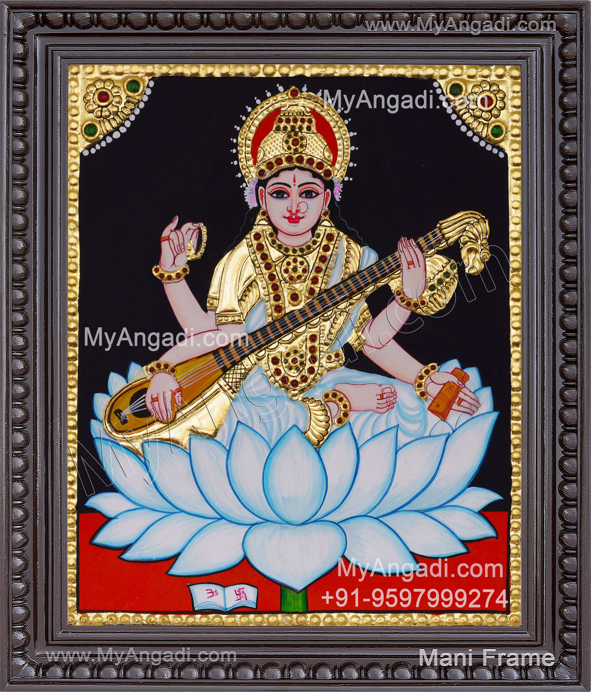 Saraswathi Tanjore Painting