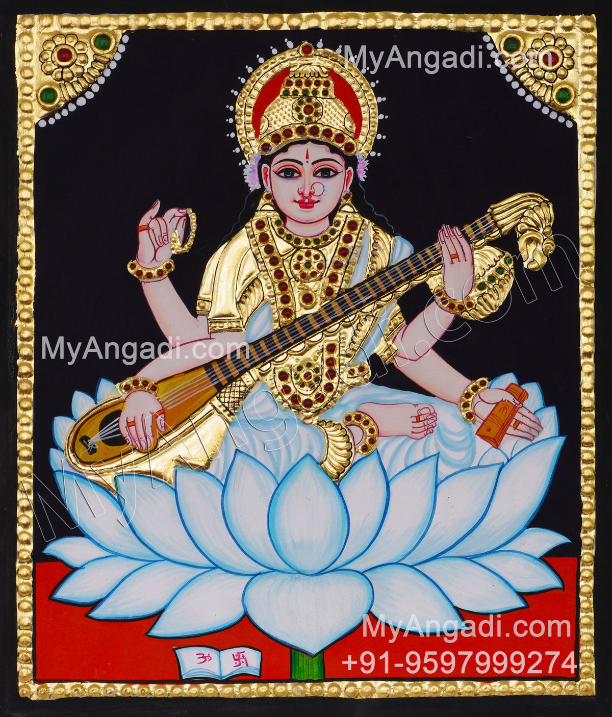 Saraswathi Tanjore Painting
