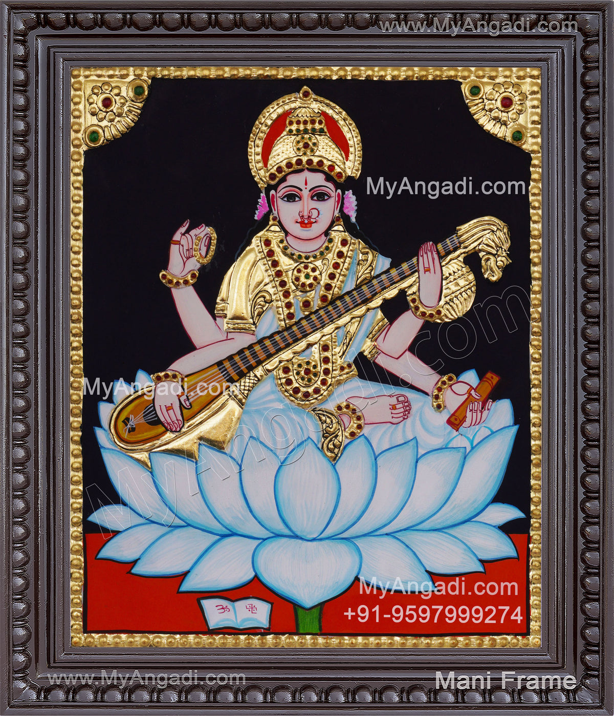 Saraswathi Tanjore Painting