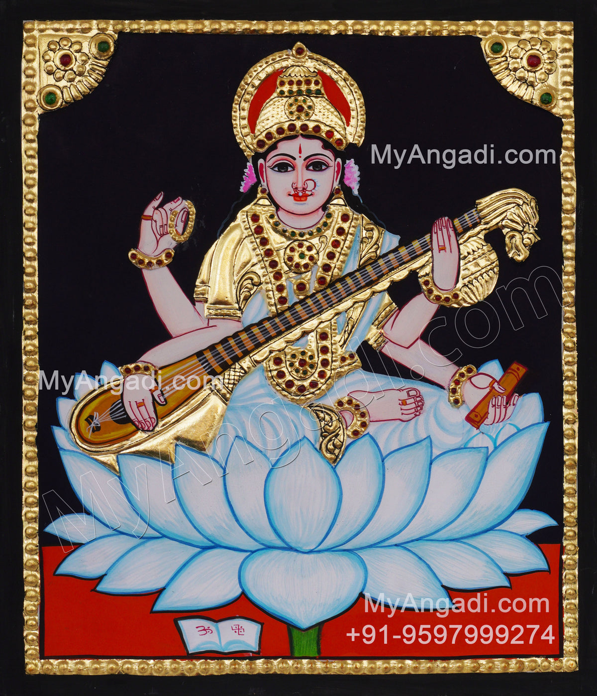 Saraswathi Tanjore Painting