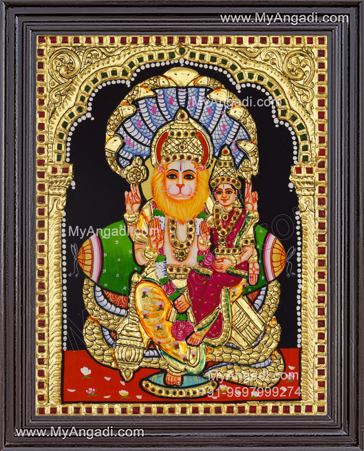 Lakshmi Narasimhar Tanjore Painting