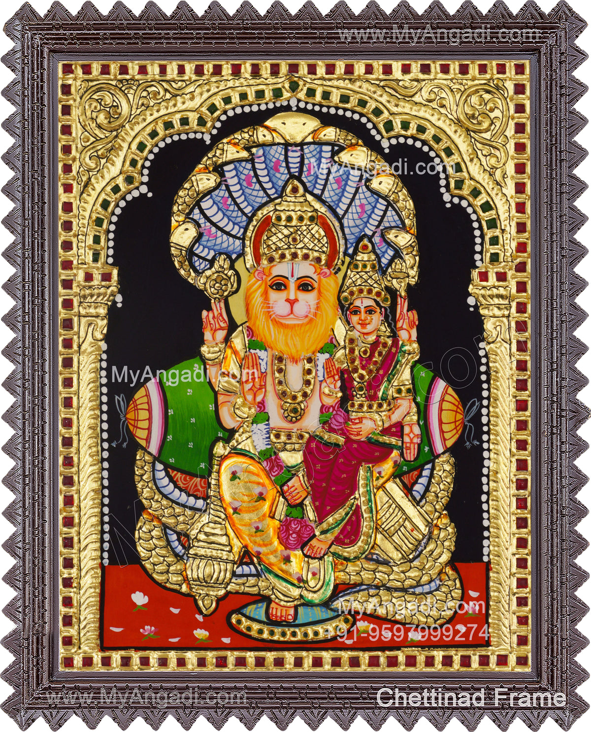 Lakshmi Narasimhar Tanjore Painting