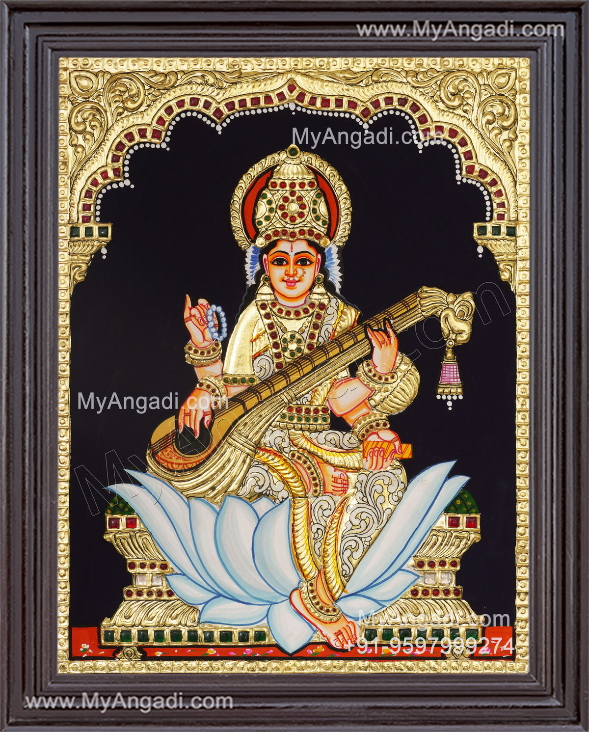 Saraswathi Tanjore Painting