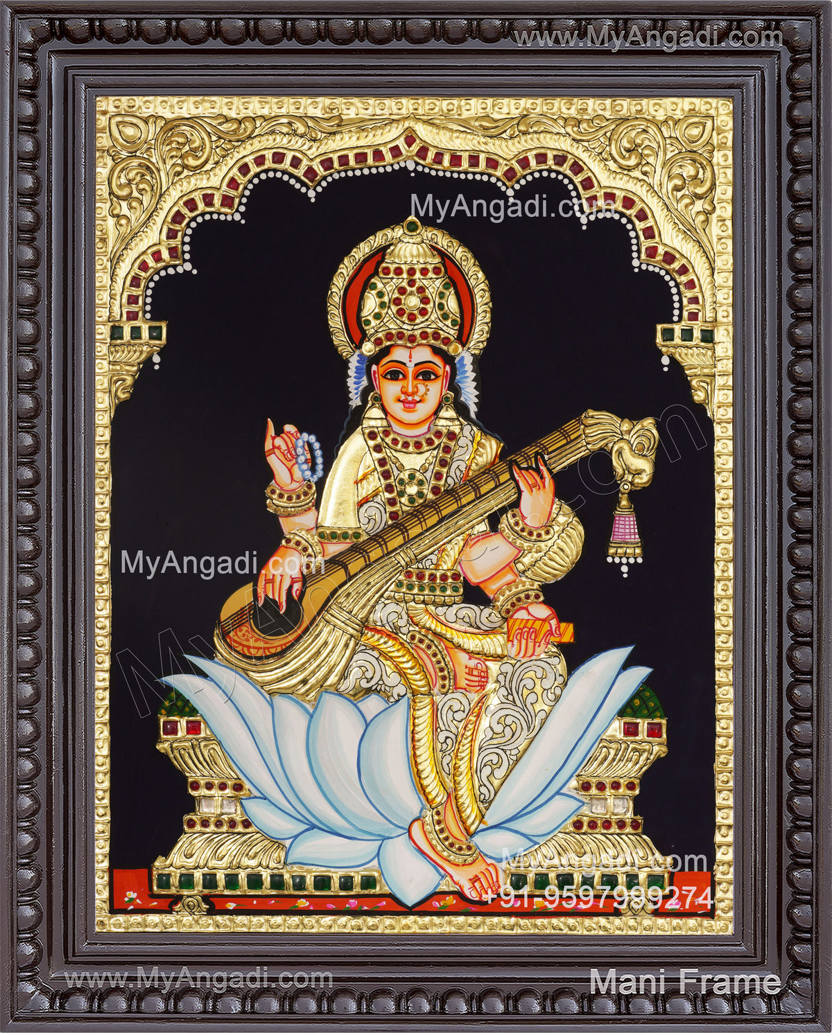 Saraswathi Tanjore Painting