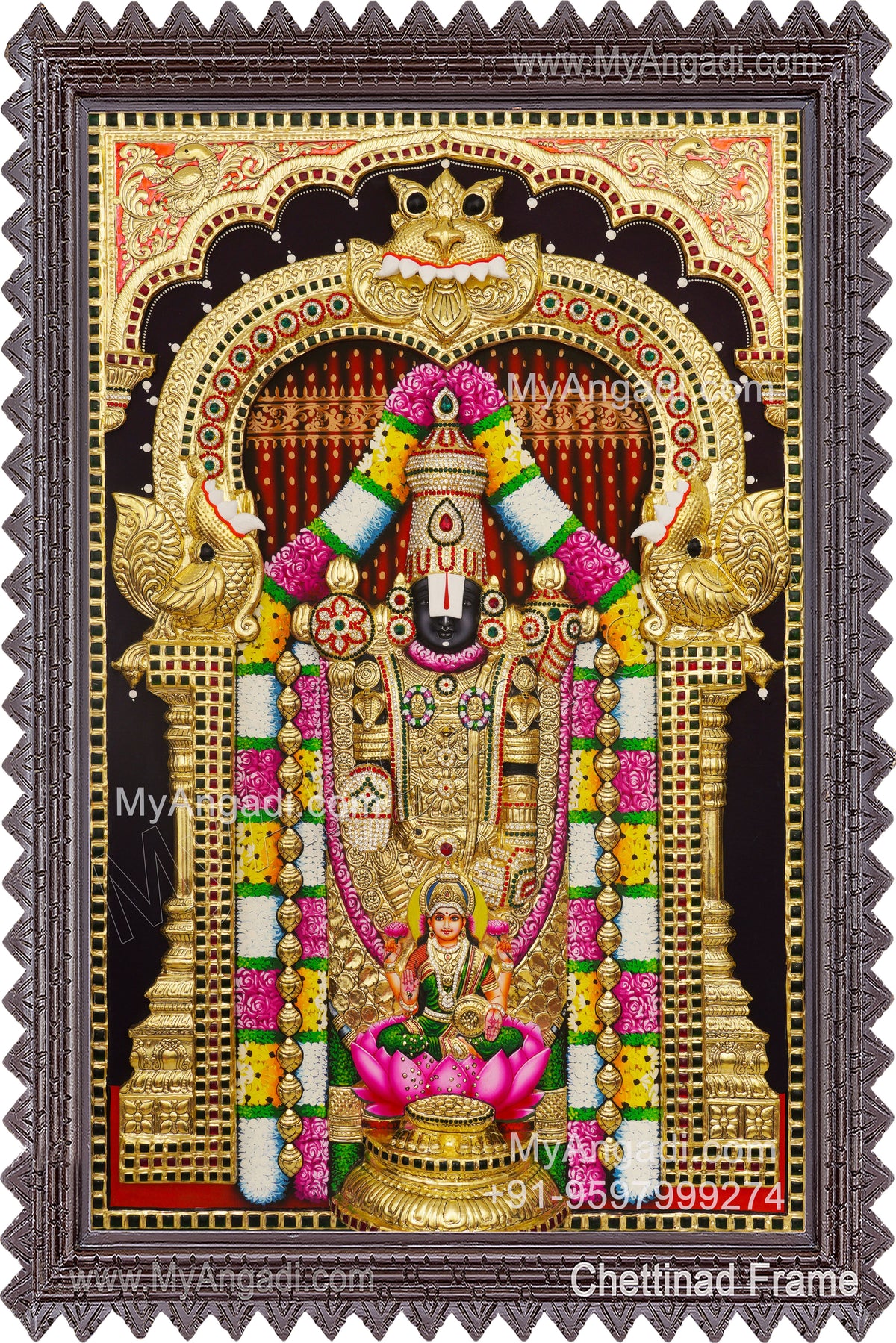 Balaji Lakshmi 3D Tanjore Painting