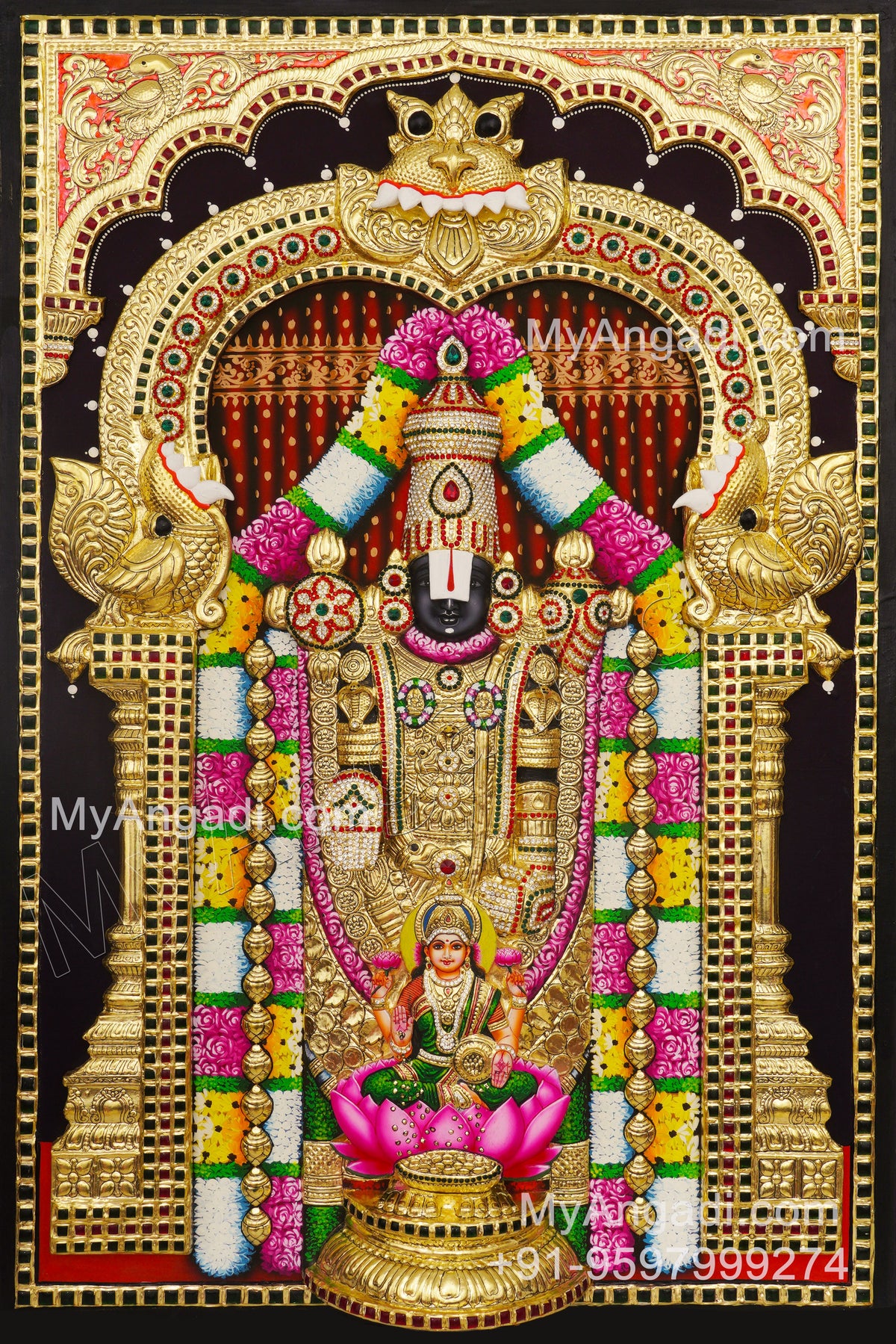 Balaji Lakshmi 3D Tanjore Painting