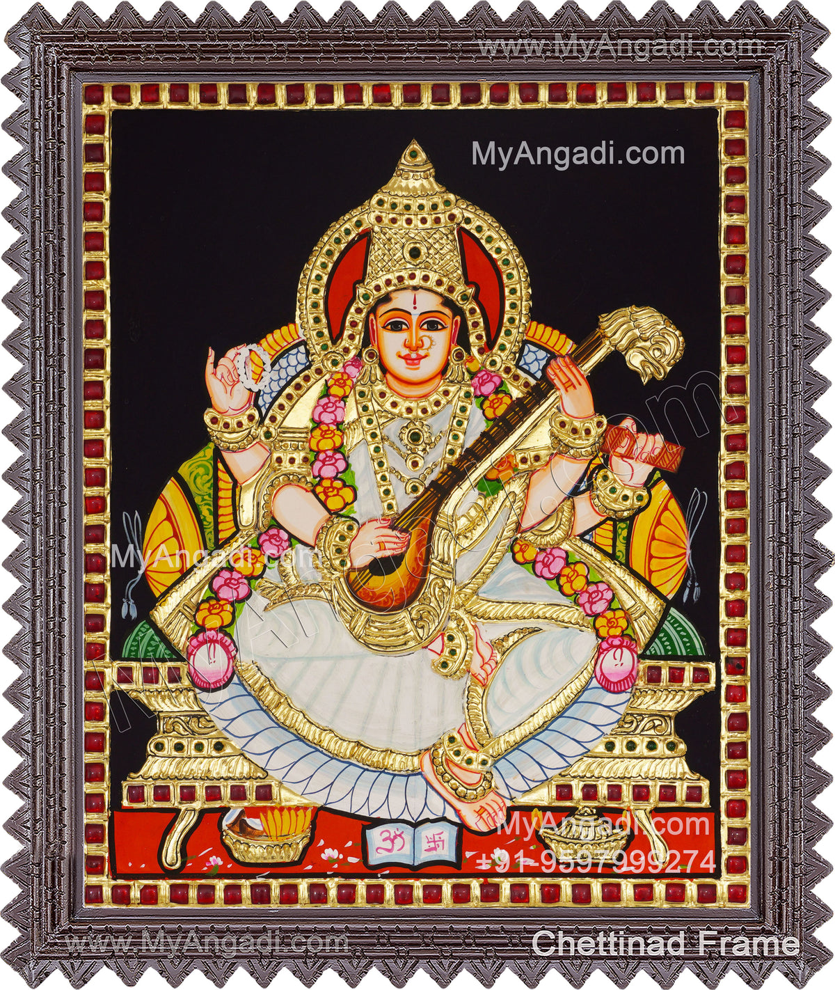 Saraswathi Tanjore Painting