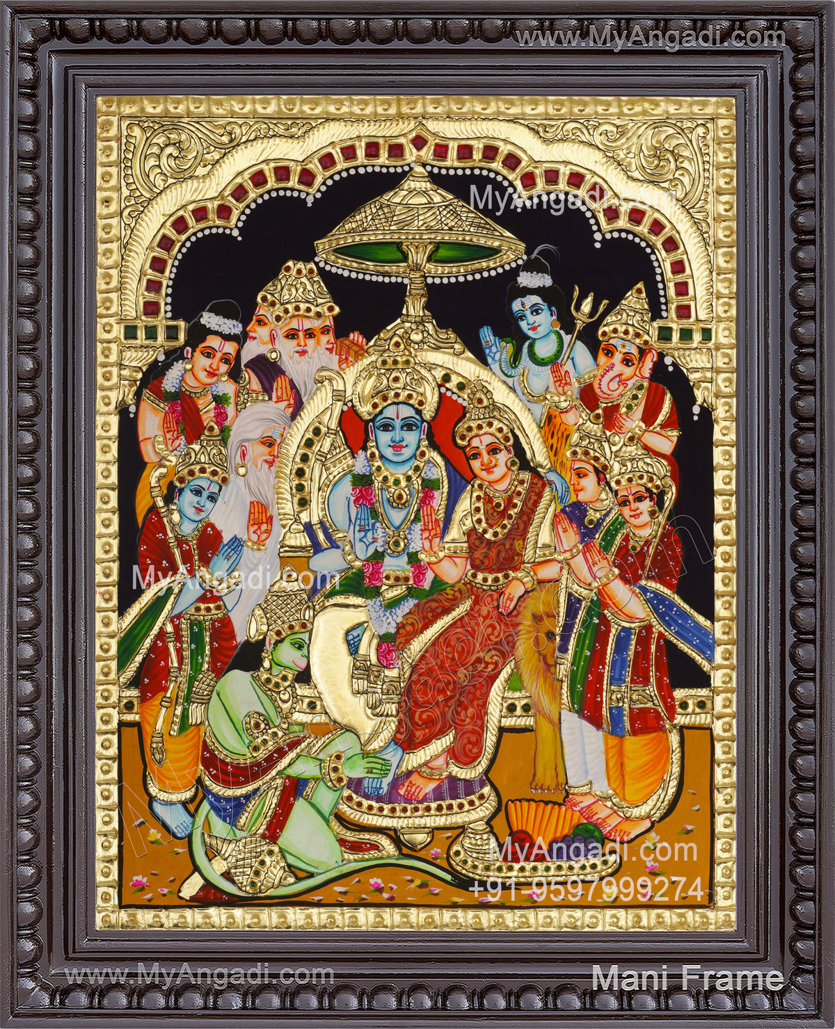 Ramar Pattabhishekam Tanjore Painting