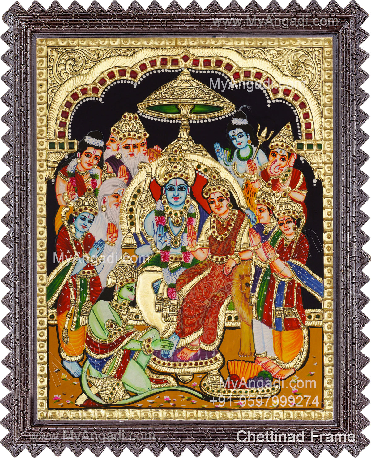 Ramar Pattabhishekam Tanjore Painting