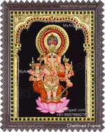 Kan Dhrishti Ganapati Tanjore Painting