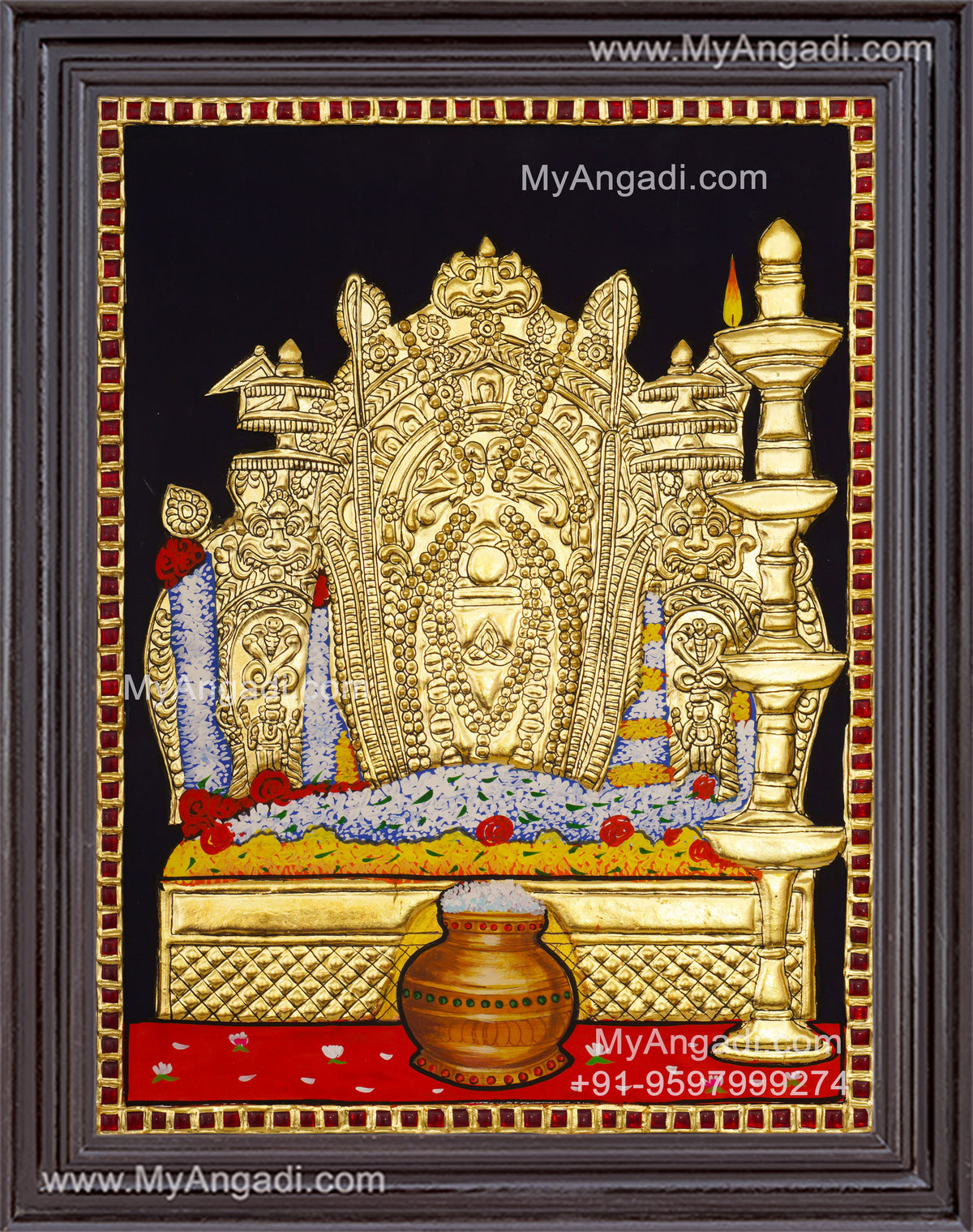 Manjunatha Swamy Tanjore Painting
