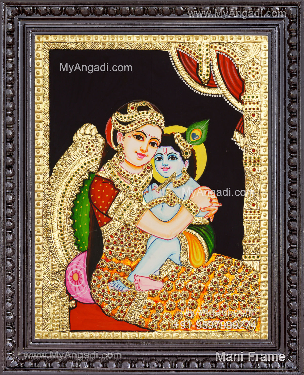 Yasotha Krishna Tanjore Painting