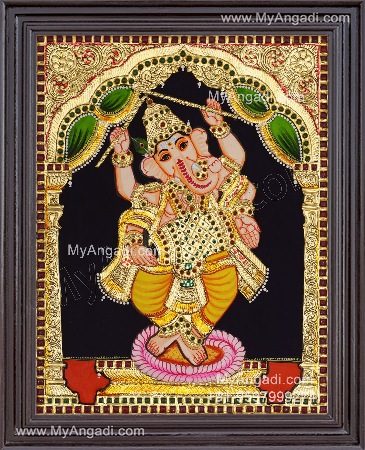 Dancing Ganesha Tanjore Paintings