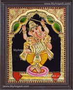 Dancing Ganesha Tanjore Paintings