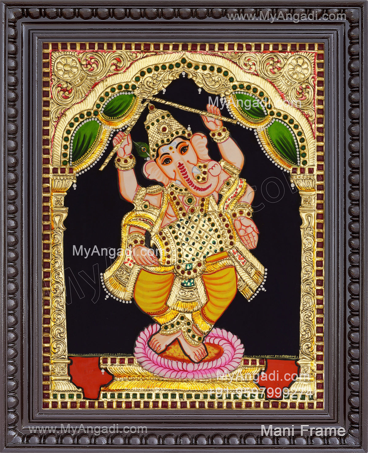 Dancing Ganesha Tanjore Paintings