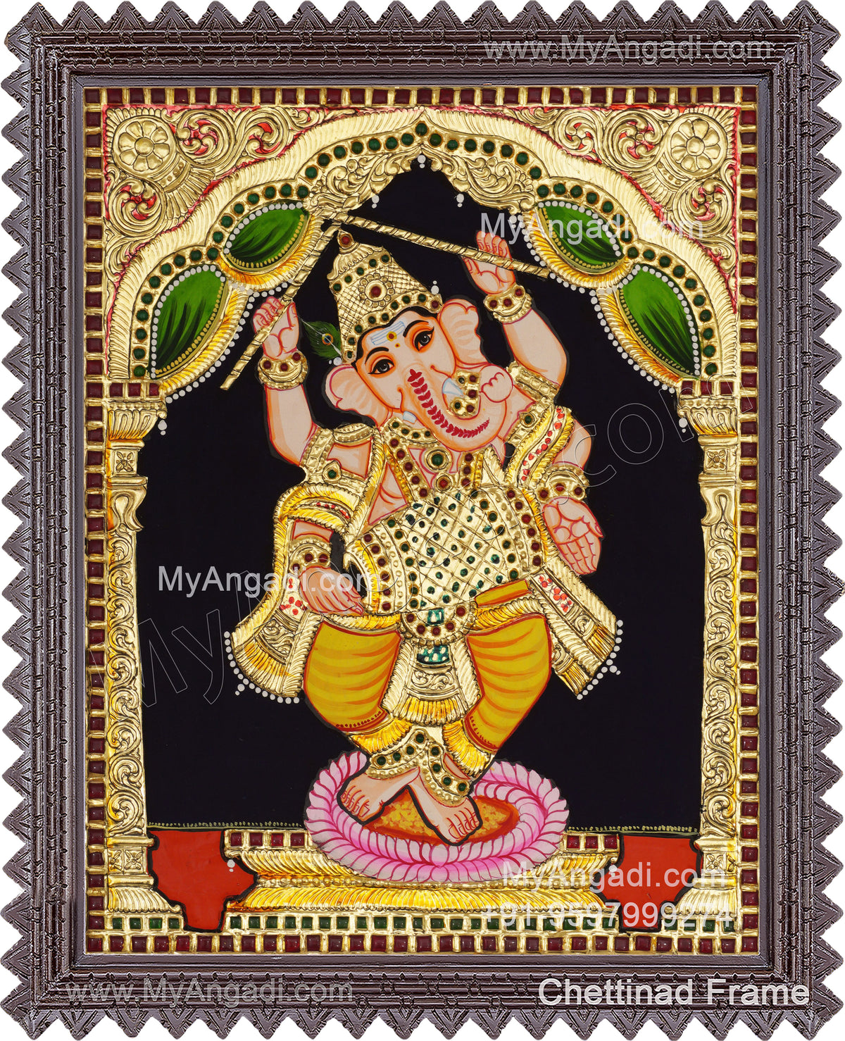 Dancing Ganesha Tanjore Paintings