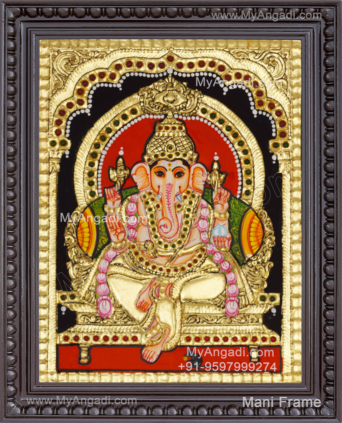 Ganesha Tanjore Painting, Ganesha Tanjore Painting