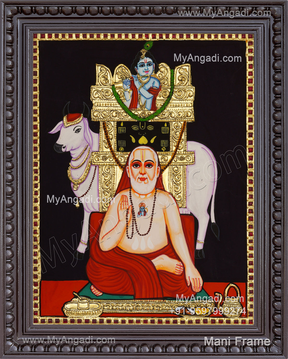 Ragavendra Tanjore Painting, Saint Tanjore Painting