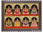 Ashta Lakshmi Tanjore Painting, AshtaLakshmi Tanjore Painting