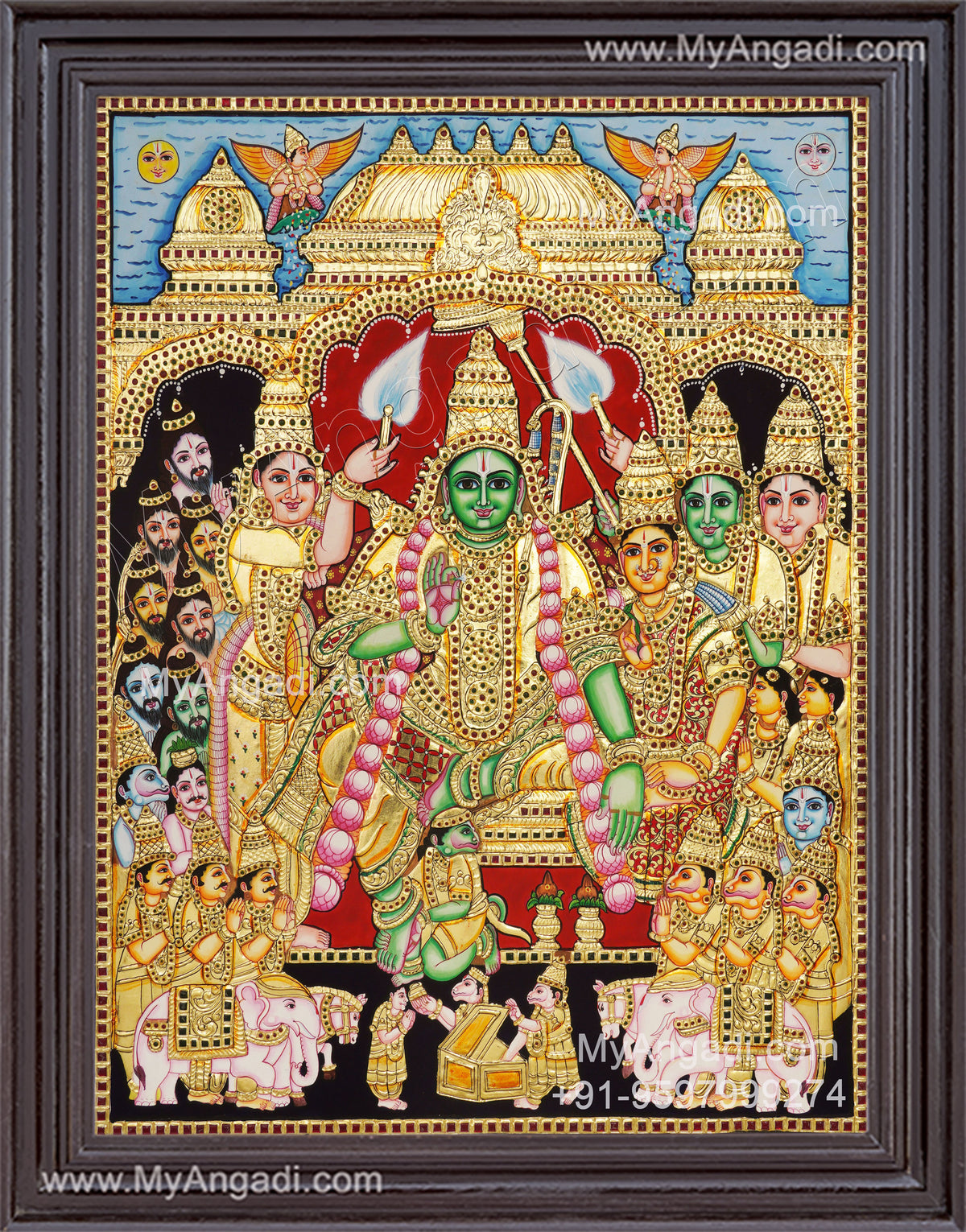 Ramar Pattabhishekam Tanjore Painting