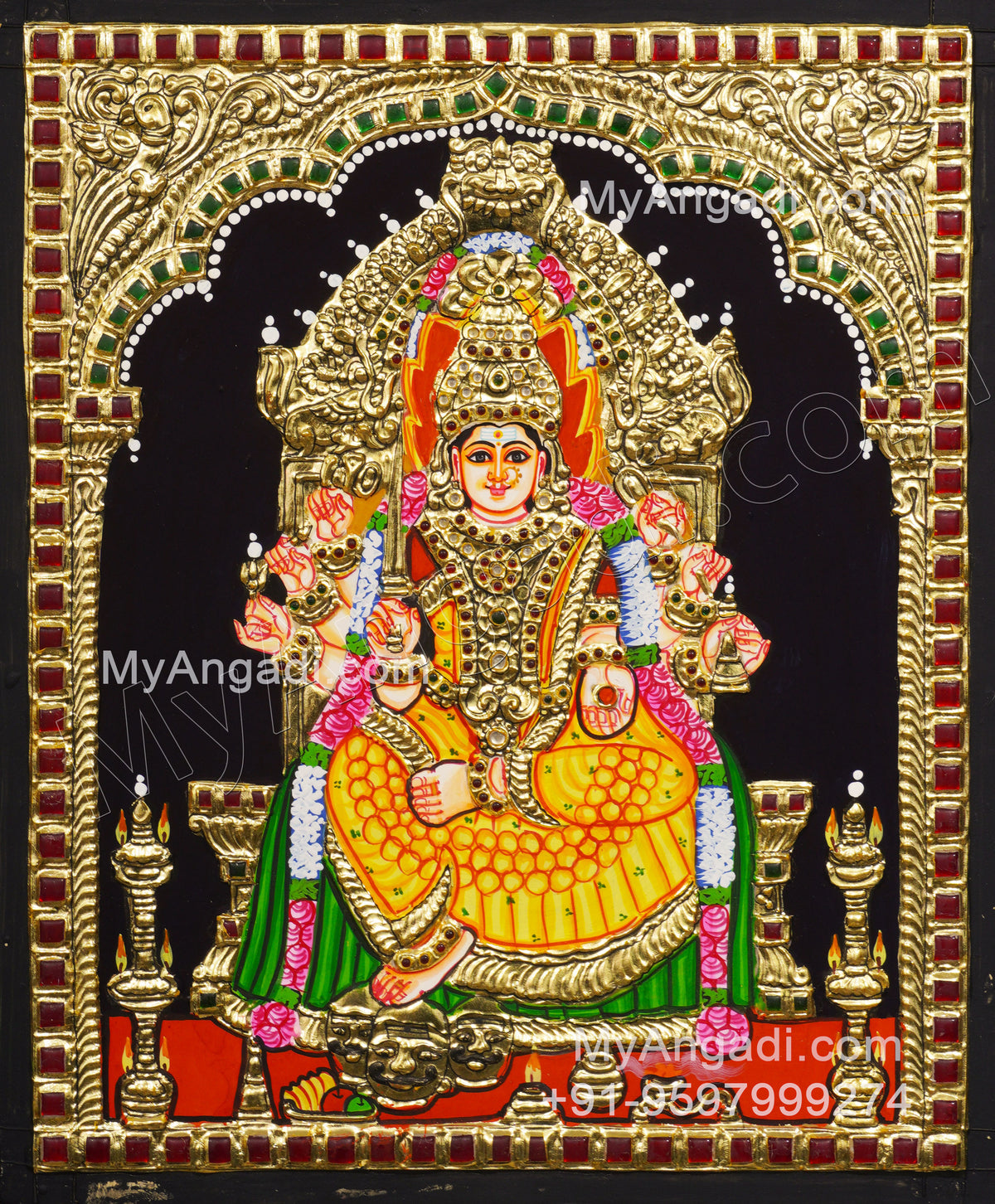 Samayapura Mariamman Tanjore Painting