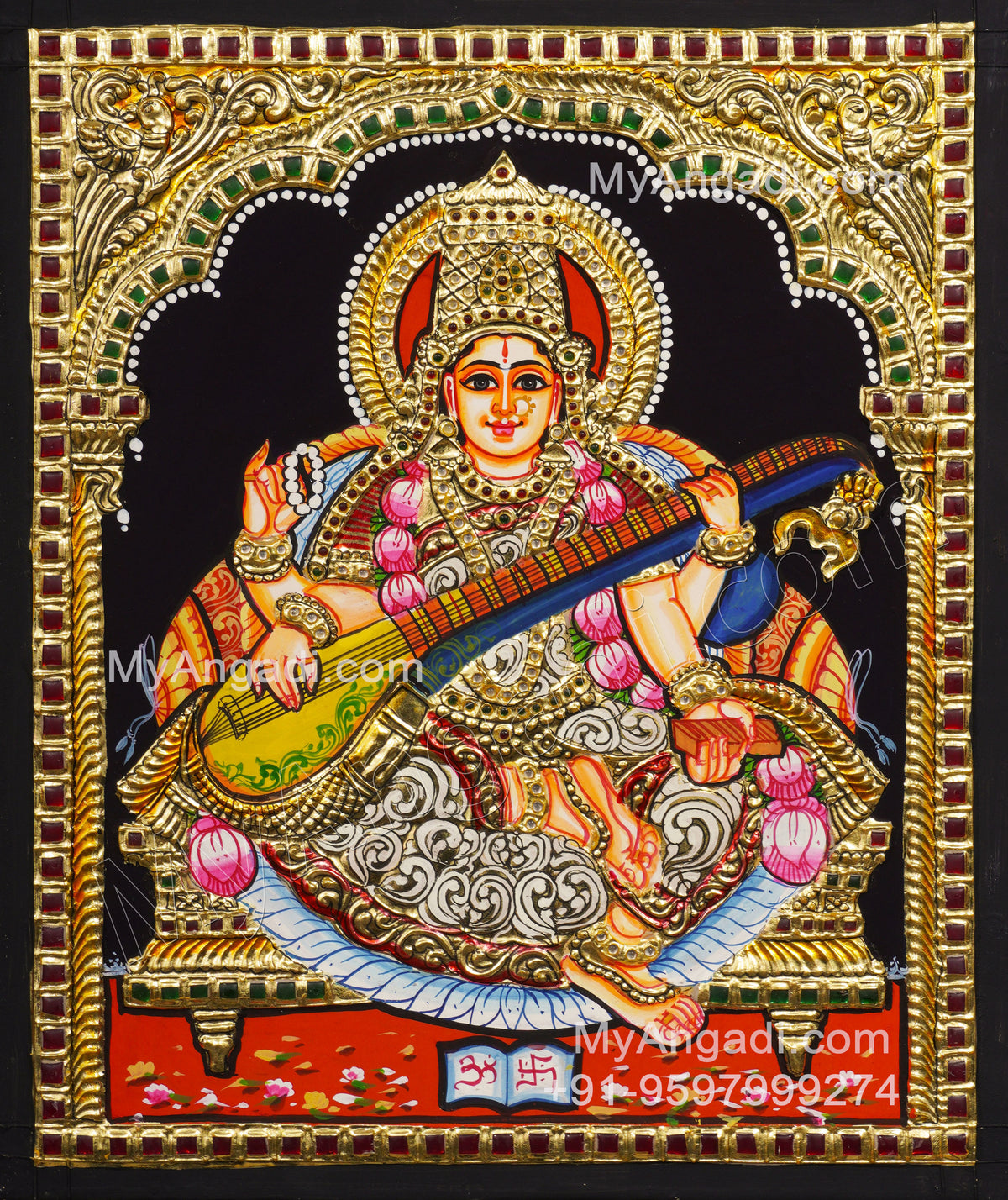 Saraswathi Tanjore Painting