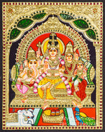 Shiva Parivar Tanjore Painting