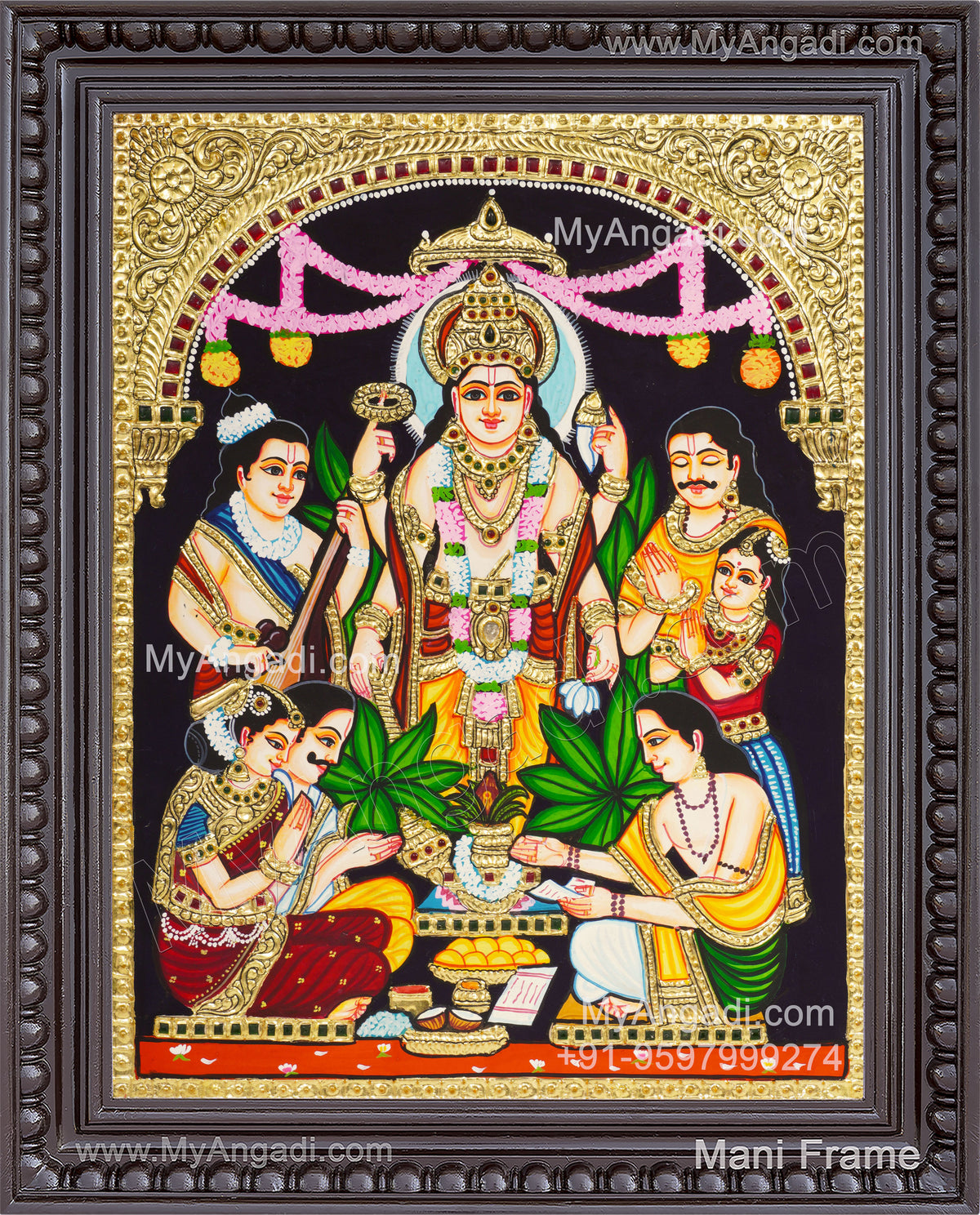 Satya Narayana Swami Tanjore Painting