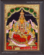 Gajalakshmi 3d Embossed Tanjore Painting