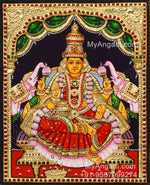 Gajalakshmi 3d Embossed Tanjore Painting