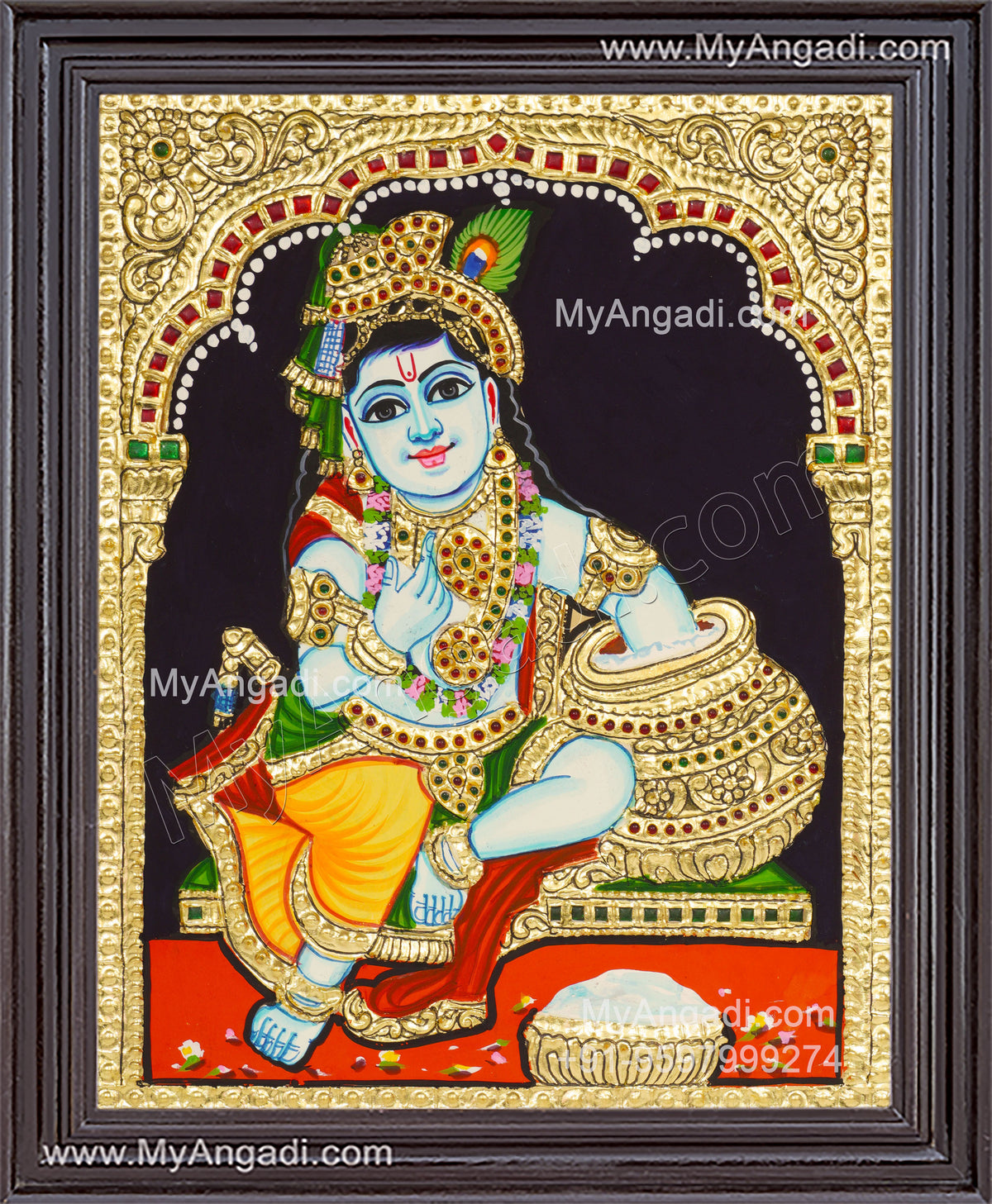 Butter Krishna Tanjore Painting