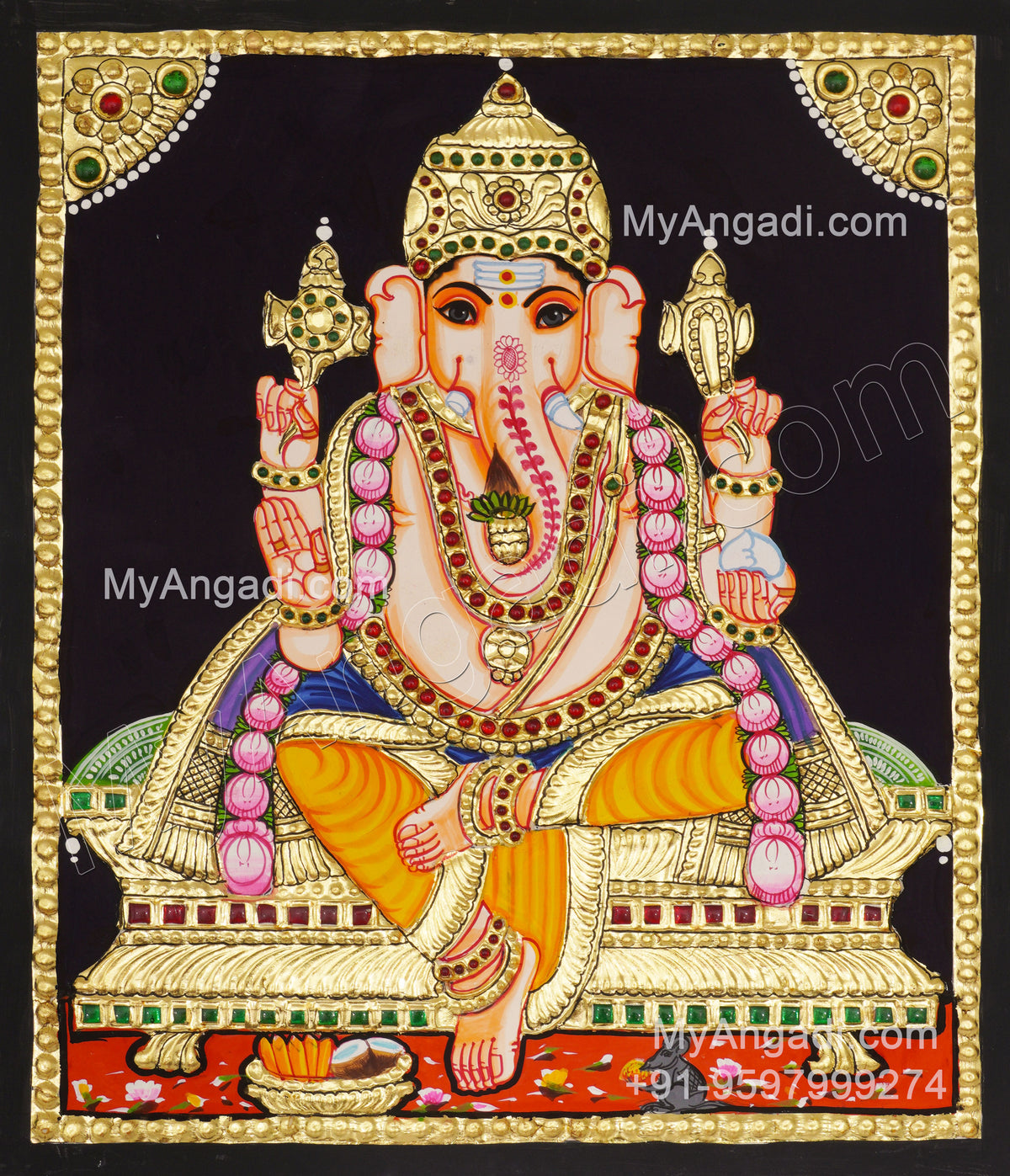 Ganapati Tanjore Painting