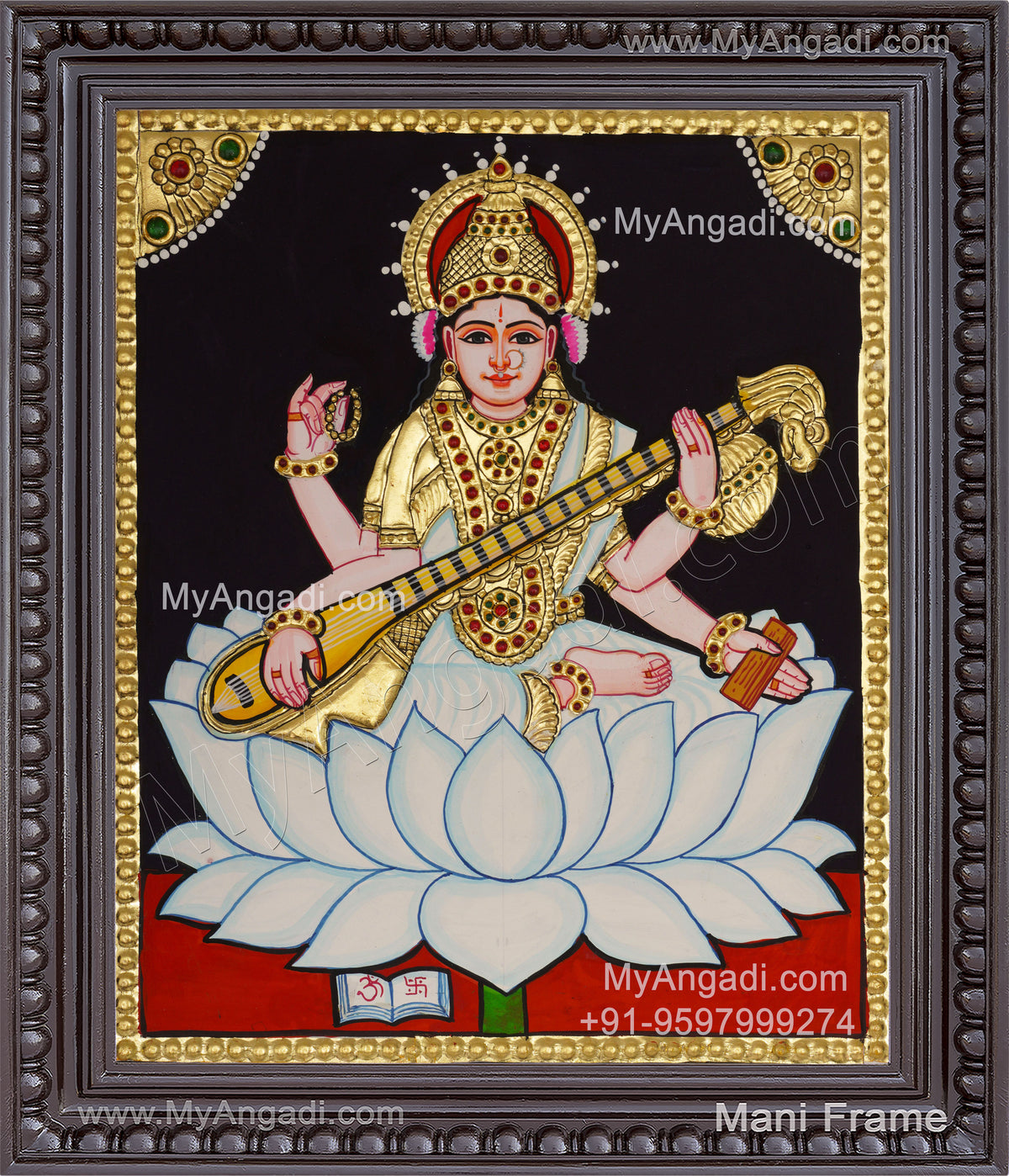 Saraswathi Tanjore Painting