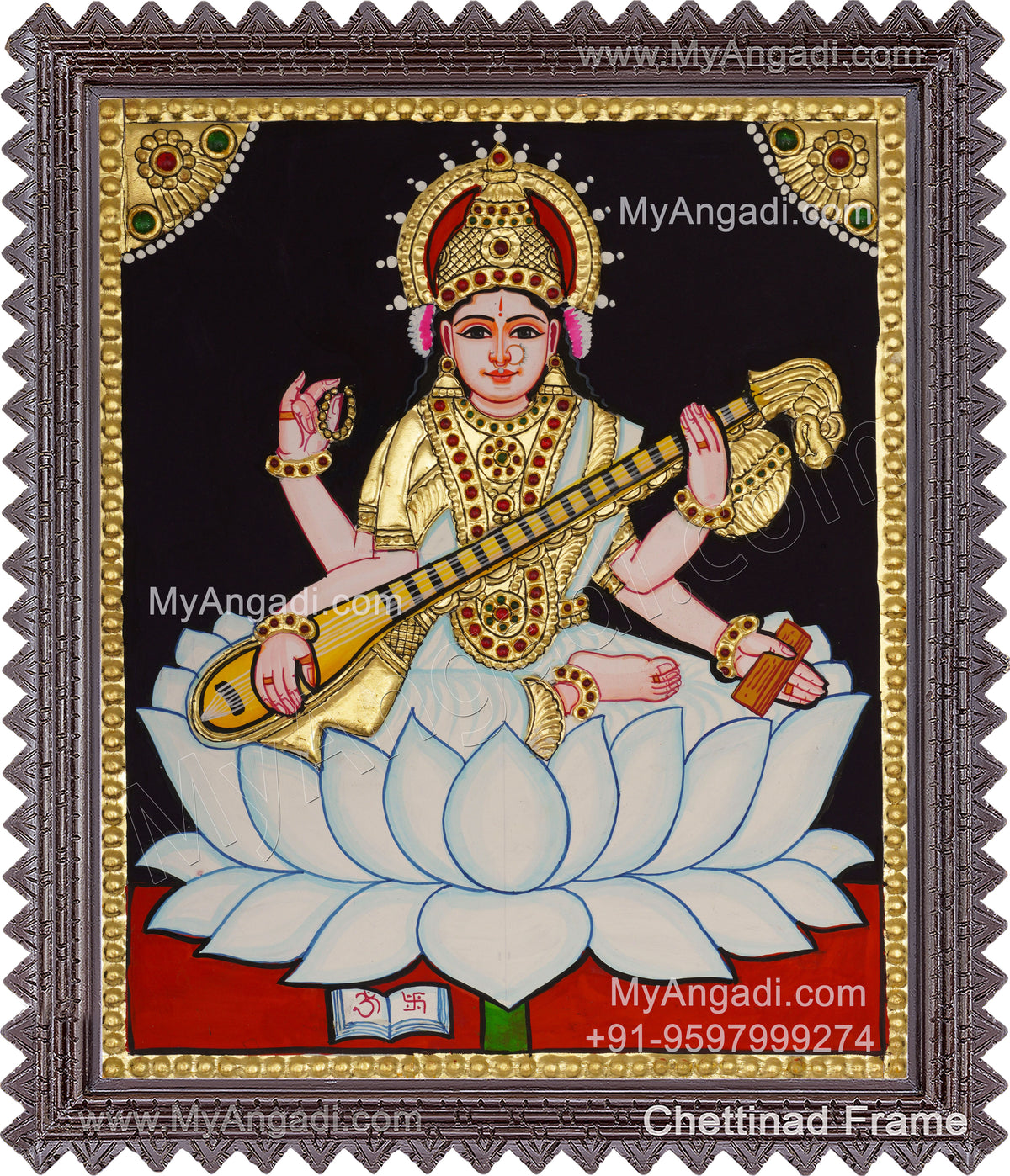 Saraswathi Tanjore Painting
