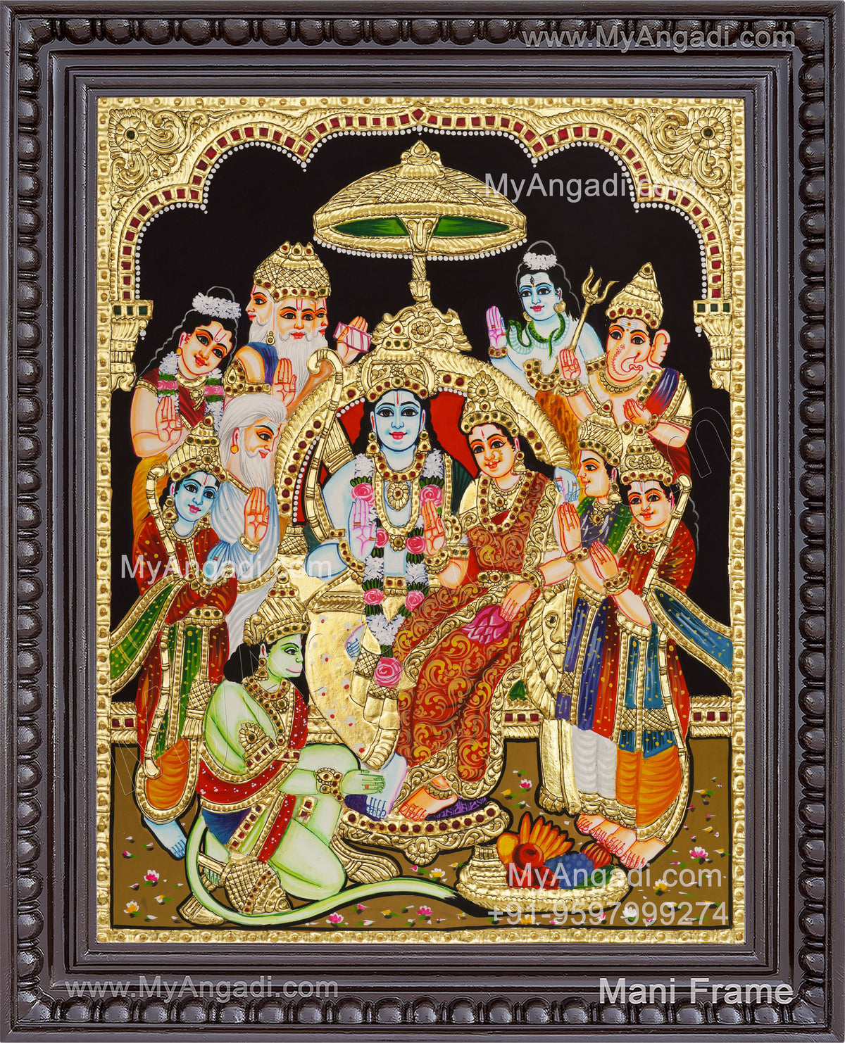 Ramar Pattabhishekam Tanjore Painting