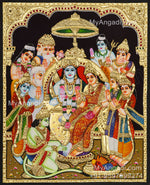 Ramar Pattabhishekam Tanjore Painting