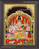 Shivan Parivar Super Emboss Tanjore Painting